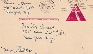 1957 New York NY Radio City Station Pre-stamped Philatelic Exhibition Postcard - Picture 1 of 2