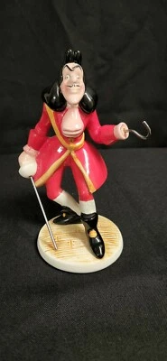 Disney Peter Pan Villan Captain Hook Porcelain Ceramic Figurine Malaysia - Image 1 of 4
