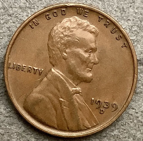 1939 D * Lincoln Wheat Cent - High Grade ~ A727 Cover