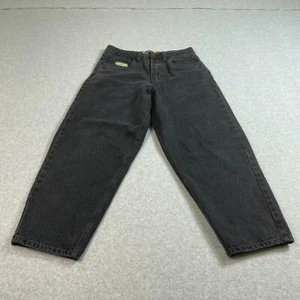 Empyre Barrel Jeans Women 28(28x25) Black Denim Pant Baggy Loose High-Rise Crop - Picture 1 of 11