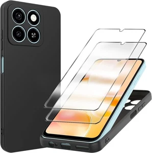For Boost Summit 5G 2024 Case, Slim Silicone Gel Cover Glass Screen Protector - Picture 1 of 7