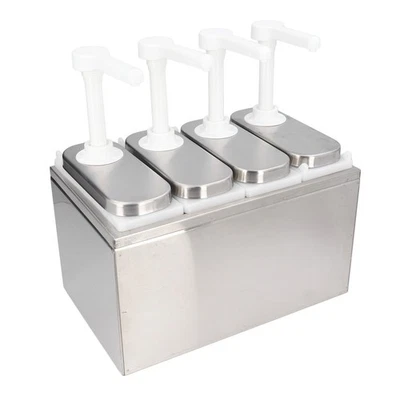 Sauce Dispenser Pump Salad Jam Seasoning Condiment Squeeze Pump Container Wit PS - Image 1 of 4