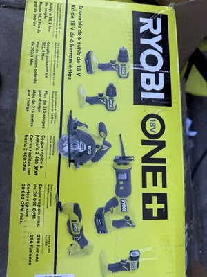 Ryobi ONE+ 18V Cordless 6-Tool Combo Set (R54-C2) - Image 1 of 4