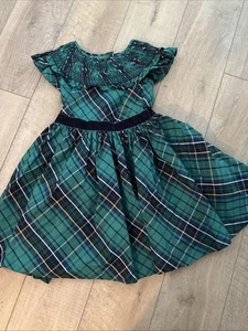 Janie and Jack girls holiday dress size 10. Green and blue plaid. Tartan. - Picture 1 of 8