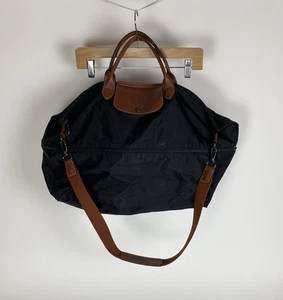 Longchamp Le Pliage Original Expandable Travel Nylon Weekender Black - Picture 1 of 14