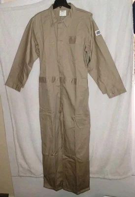 Lakeland FR Flame Resist Coveralls Jumpsuit NFPA 2112 Men LG30 Khaki Beige (39D) - Image 1 of 4