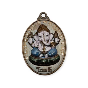 Thai Amulett Lord Ganesh Chokdee Lucky Edition Wat Sanamchai Bring Wealth Success - Bild 1 von 7