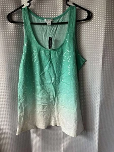 Old Navy Womens M Tank Top Mint Green Sparkly Sequin NWT - Picture 1 of 1