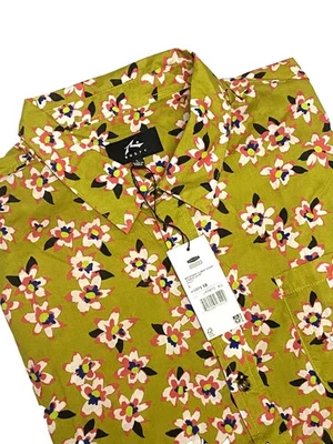 Rusty Australia Men's David Beckham Cuban Short Sleeve Floral Surf Shirt L - Image 1 of 4