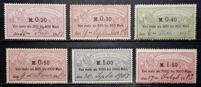 D114) Germany pre WWI exchange duty stamps used - Image 1 of 2