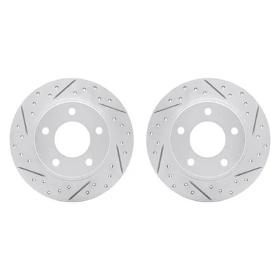 For Mazda Protege5 02-03 R1 Concepts Drilled & Slotted Rear Brake Rotor Set Foto 1 de 3