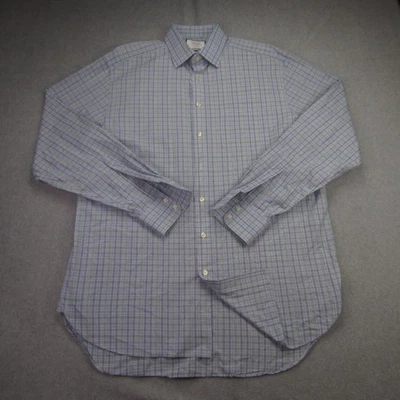 Camisa Charles Tyrwhitt Hombre 17 37 Azul Verde Cuadros Calce Clásico Algodón Vestido Foto 1 de 4