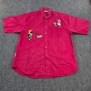 Looney Tunes ACME Clothing Shirt Mens Medium Bugs Bunny Elmer Fudd CartoonVTG - Picture 1 of 8