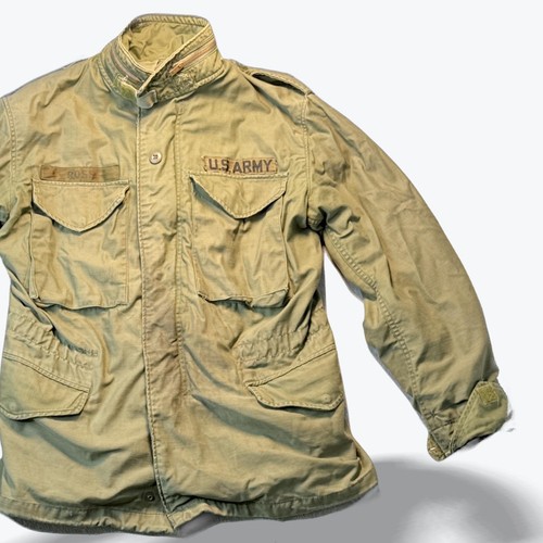 Vintage 70's US Army Military M65 Field Jacket Large OG-107 Cold