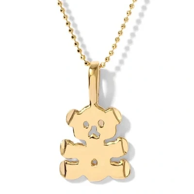 Colar pingente charme urso de pelúcia dourado Vanessa Mooney THE FABIE BEAR - Imagem 1 de 4