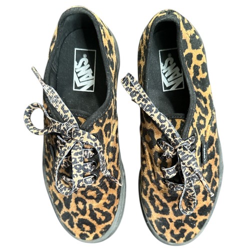Scarpe Vans bambino taglia 2 stampa leopardata scamosciata sneaker piatte passeggio eleganti
