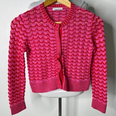 Cárdigan tejido a rayas rosa con botones talla 8 años Stella McCartney para niños Foto 1 de 4