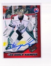 DARCY KUEMPER autographed SIGNED '13/14 AHL Top Prospects crd COLORADO AVALANCHE