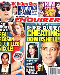 National Enquirer Magazine May 26 2014 George Clooney O.J. Simpson Chevy Chase - Picture 1 of 3