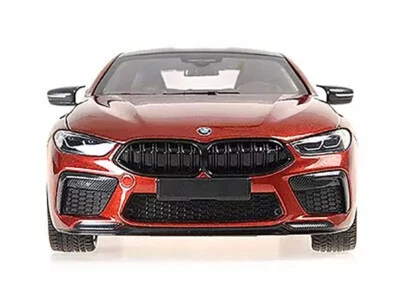 2020 BMW M8 Coupe Red with Carbon Top 1/18 Diecast Model Car by Minichamps - Image 1 of 4