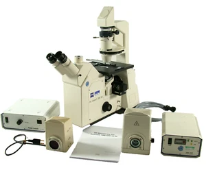 Microscopio microscopio ZEISS Axiovert 100M M HBO 100 HAL DIC LSM filtro PROBADO - Imagen 1 de 12