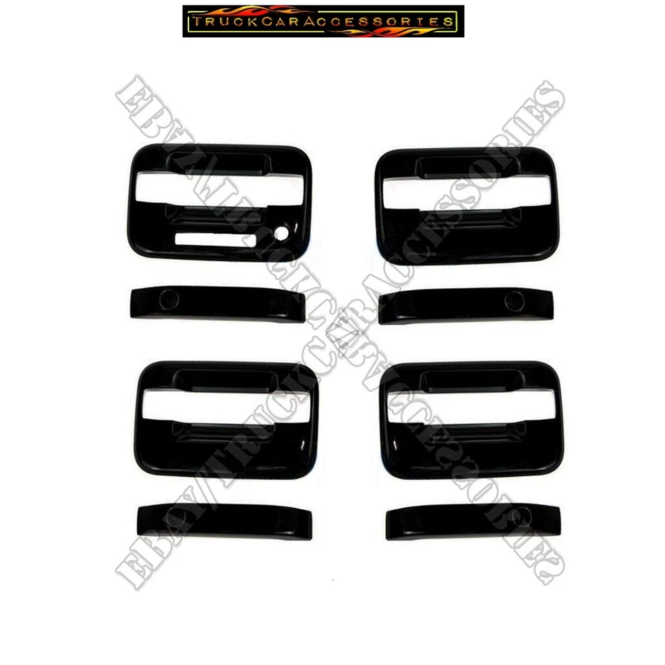 Teclado de cubierta de manija de puerta negro para Ford F150 2004-07 08 09 10 11 12 13 14 sin paquete Foto 1 de 1