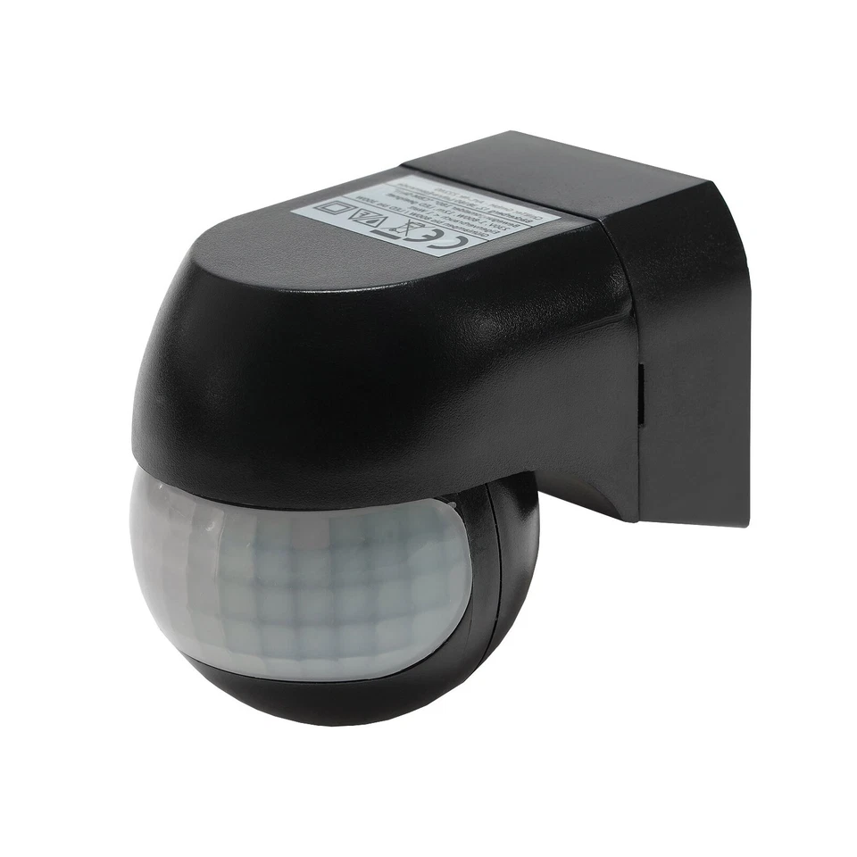 Aufputz Bewegungsmelder 180° LED geeignet Ip44 1-800w schwarz ChiliTec 22240