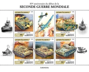 DJIBOUTI 2024 85th BIRTH ANNIVERSARY OF THE START OF WORLD WAR II SHEET MINT NH - Picture 1 of 1
