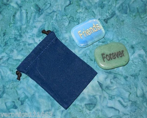 Bolso de piedras preciosas de meditación inspiradora Friends & Forever NUEVO Opalite Aventurine - Imagen 1 de 3