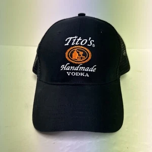 Tito’s Handmade Vodka Trucker Hat Cap Embroidered Logo Austin Texas Mesh NEW - Picture 1 of 5