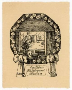 unbekannt - Exlibris von Hildegard Hansen - Holzstich - o.J. - Imagen 1 de 1