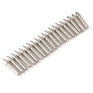 20Pcs OD7mm Sliver Target Point Stainless Steel Arrowhead For ID 5mm Arrows - Picture 1 of 8