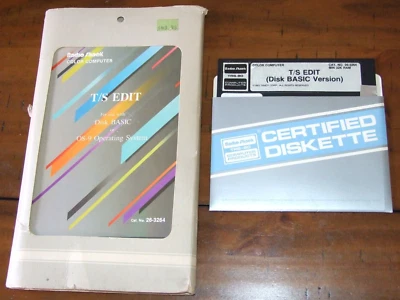 T/S Edit program for Tandy TRS-80 Color Computer Coco 1 2 3 - Image 1 of 2