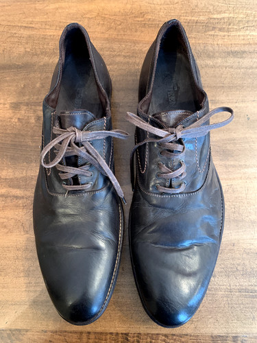 Alexander McQueen VERO CUOIO scarpe Oxford uomo pelle marrone uomo 11 5 ITALIA