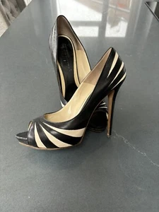 Vintage Y2K 2000’s ALEXANDER MCQUEEN PEEP TOE HEELS Size 39 - Picture 1 of 20
