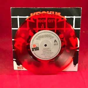 KROKUS Rock City 1981 UK 3-track 7" RED vinyl single original 45 Ariola - Picture 1 of 5