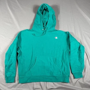 Champion Hoodie Womens XL Blue Reverse Weave Logo Kangaroo Pocket Drawstring - Picture 1 of 9