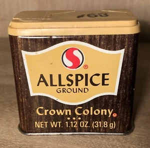 Vintage•Crown Colony•”ALLSPICE Ground”•Safeway 1980s•Spice Tin Decor - Picture 1 of 8