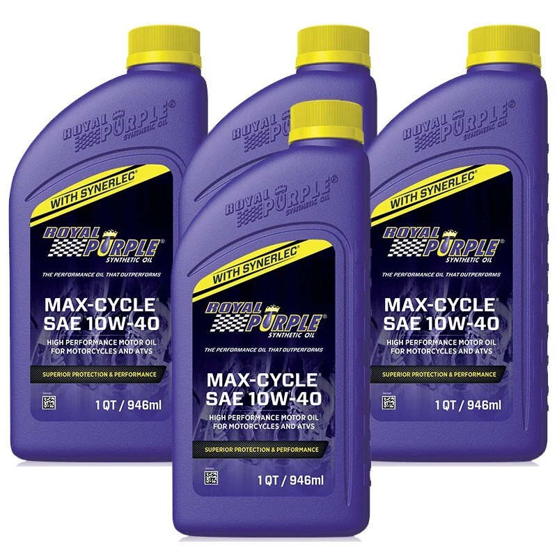 4LT Olio Motore Moto Sint Royal Purple 10W40 Max Cycle Alte Prestazioni
