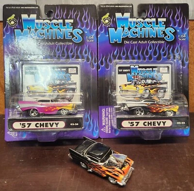 (3) Máquinas musculares Funline escala 1:64 • Lote Chevrolet Bel Air 1957 Foto 1 de 4