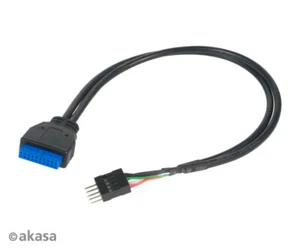 Cable adaptador Akasa AK-CBUB36-30BK USB 3.0 a USB 2.0 30 cm - Imagen 1 de 1