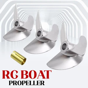 1xRC Barca da Corsa 36mm 38mm 40mm 3Lame Elica Alluminio 4mm/4,76mm Albero Prop - Foto 1 di 22
