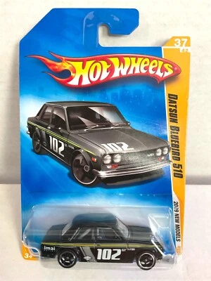 Hot Wheels DATSUN BLUEBIRD 510 - 2009 New Models #37 - Black, OH5 Wheels - Image 1 of 3