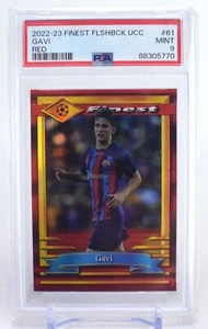 2022-23 Topps Finest Flashback Rosso/5 Gavi Barcellona Spagna PSA - Foto 1 di 2
