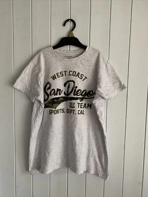 Boys T-Shirt Size 11-12 Years Grey With Camouflage Print PRIMARK - Image 1 of 4