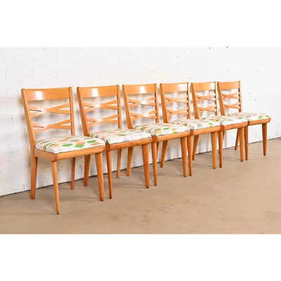 Heywood Wakefield Mid-Century Modern Solid Maple Dining Chairs, Set of Six - Image 1 of 4