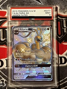 2019 Pokemon Sun & Moon Hidden Fates Shiny Vault SV77 Full Art Altaria GX PSA 9 - Picture 1 of 2