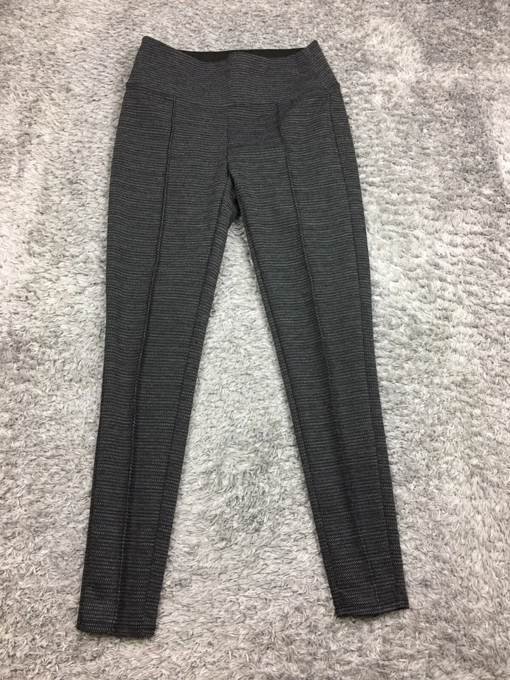 Pantalones Legging Nine West Para Mujer Talla Pequeña Gris Blanco Rayas Elastizados Ajustados Foto 1 de 4