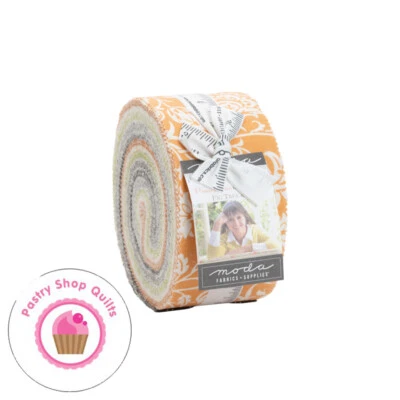 Moda PUMPKINS AND BLOSSOMS Fig Tree JELLY ROLL 40 strips Quilt FABRIC - Image 1 of 4