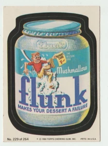 Wacky Packages 1980 Topps Sticker #229 Flunk Makes Your Dessert A Failure - Imagen 1 de 2